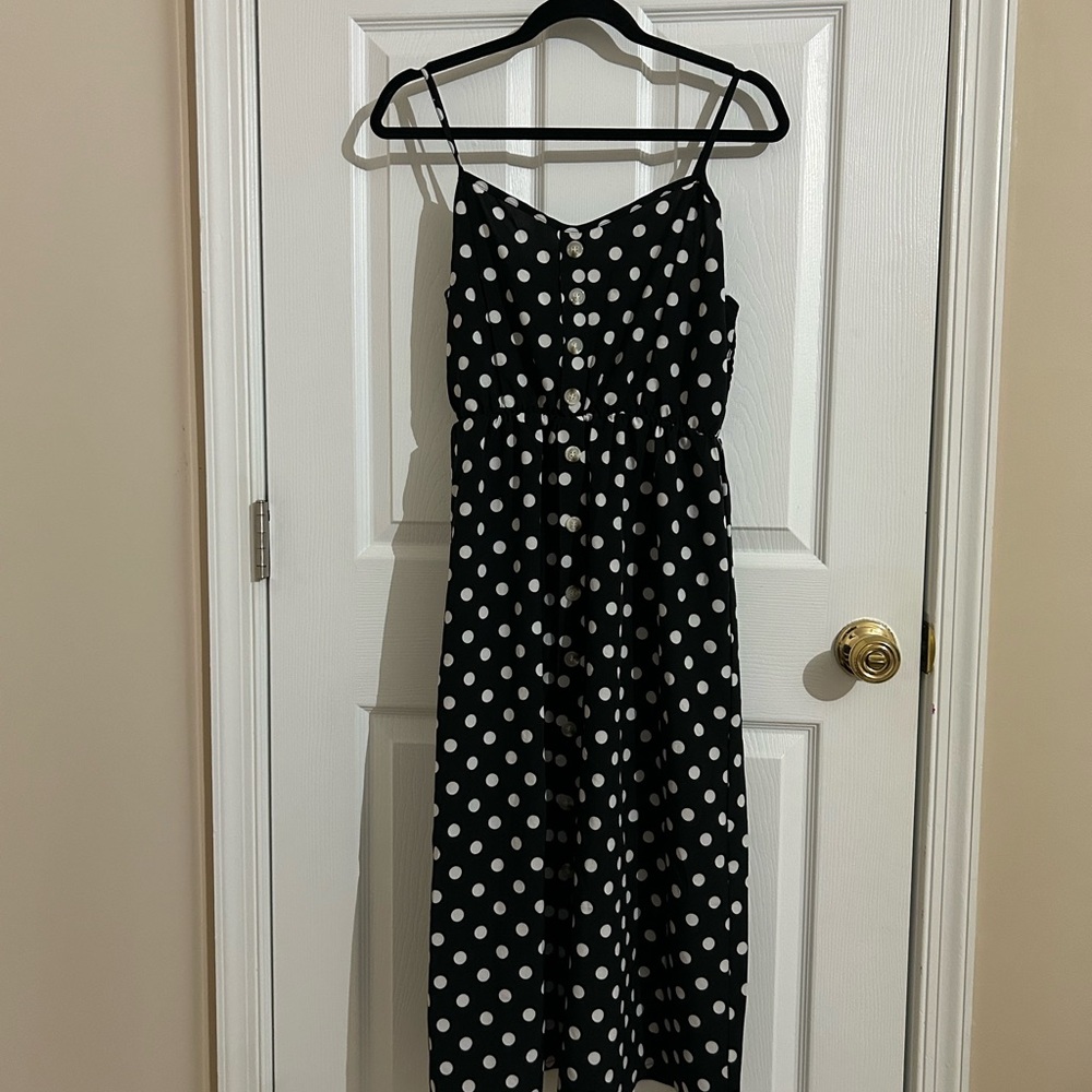 Polka Dot Black and White Dress